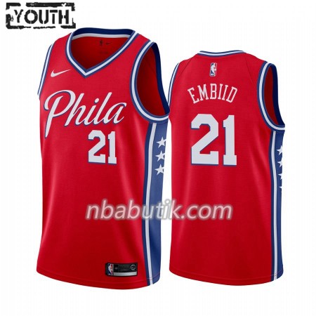 NBA Børn Trøje Philadelphia 76ers Joel Embiid 21 Nike 2019-20 Statement Edition Swingman